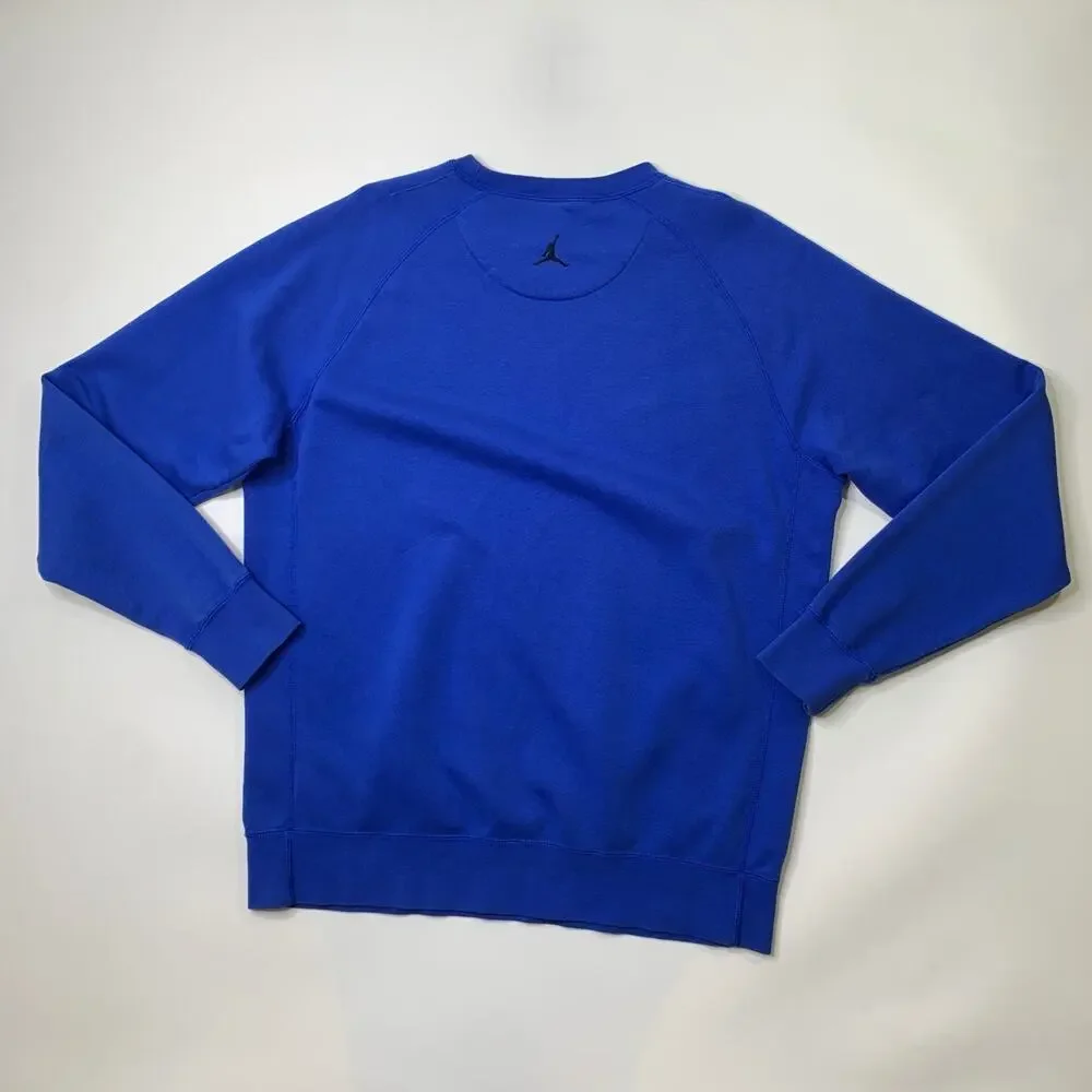 Nike Jordan Sweatshirt Mens Extra Large Harbor Blue Jumpman Brushed Crew Fleece